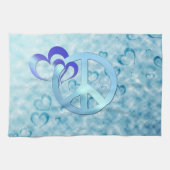 Blauwe vrede theedoek (Horizontaal)