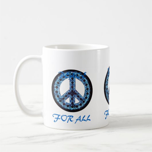 " blauwe vrede voor alle mok " (Links)