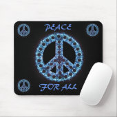 blauwe vrede voor alle mousepad muismat (Met muis)