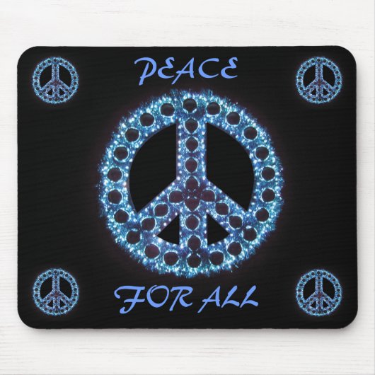 blauwe vrede voor alle mousepad muismat (Voorkant)