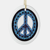 Blauwe vredesversiering keramisch ornament (Rechts)