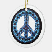 Blauwe vredesversiering keramisch ornament (Links)