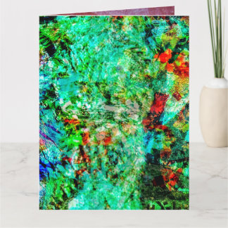 Blauwe vreedzame abstract gevouwen wenskaart,Relax Kaart