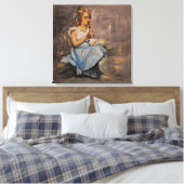 "Blauwe vreugde" — Verhard Canvas afdrukken (Insitu (Slaapkamer))