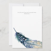 BLAUWE VRIJ LICHAAMSINSTANTIE BABY SHOWER KAART (Achterkant)