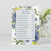 Blauwe Vrijgezellenfeest Kaart (Staand voorkant)