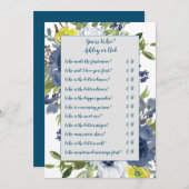 Blauwe Vrijgezellenfeest Kaart (Voorkant / Achterkant)