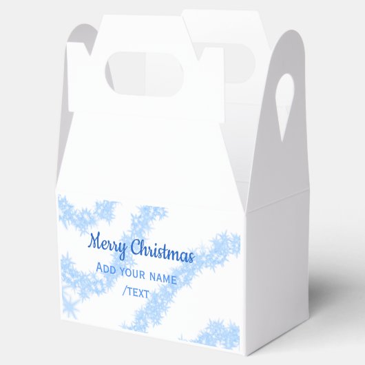 Blauwe vrolijke kerst sparkle glitter lijnen voeg  bedankdoosjes (Geopend)