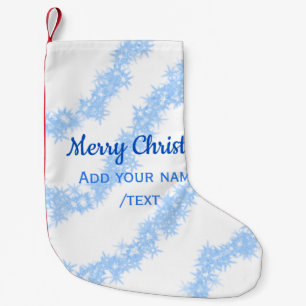 Blauwe vrolijke kerst sparkle glitter lijnen voeg  kleine kerstsok