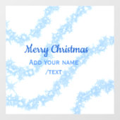 Blauwe vrolijke kerst sparkle glitter lijnen voeg  raamsticker (Vel)