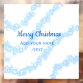 Blauwe vrolijke kerst sparkle glitter lijnen voeg  raamsticker (Vel 2)