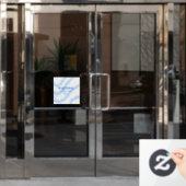 Blauwe vrolijke kerst sparkle glitter lijnen voeg  raamsticker (Kantoordeur)