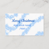 Blauwe vrolijke kerst sparkle glitter lijnen voeg  visitekaartje (Achterkant)