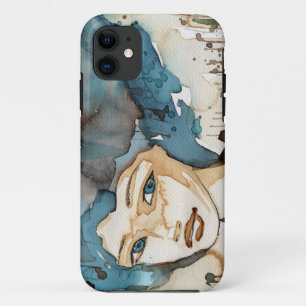 Blauwe vrouw Case-Mate iPhone case