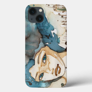 Blauwe vrouw Case-Mate iPhone case