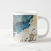 Blauwe vrouw grote koffiekop (Rechts)