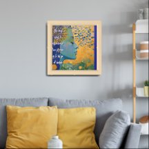 Blauwe vrouw laat controle Poster los