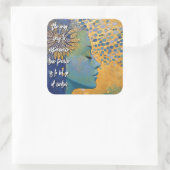 Blauwe vrouw laat controle Sticker los (Tas)