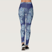 Blauwe Vrouw Leggings (Achterkant)