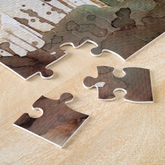 Blauwe vrouw legpuzzel (Zijkant)