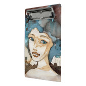 Blauwe vrouw mini klembord (Angled2)