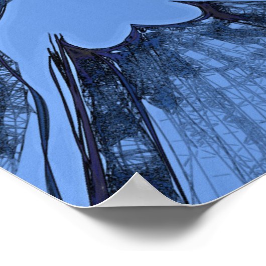 Blauwe vrouw poster (Hoek)