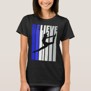 Blauwe vrouwen geloven dat dance Inspirerend vierk T-shirt