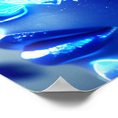 Blauwe vrouwen gezicht 2 poster (Hoek)