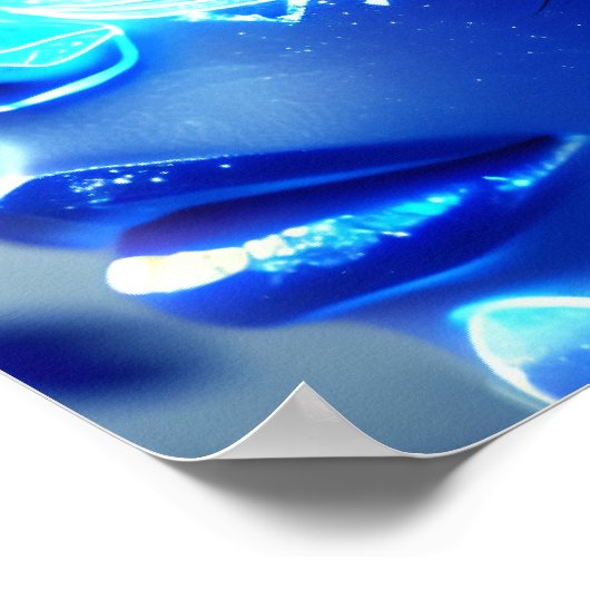 Blauwe vrouwen gezicht 2 poster (Hoek)