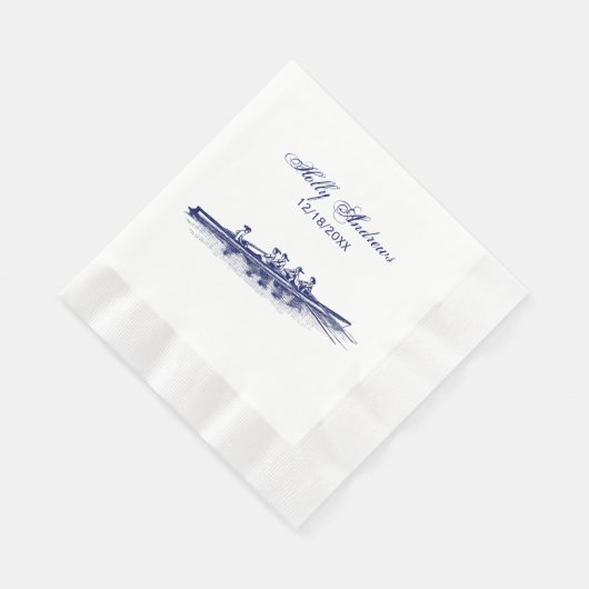 Blauwe Vrouwen Roeien Roeiers Crew Team Watersport Servet (Hoek)