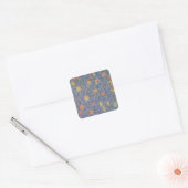 Blauwe vruchten" of "Pomegranaat" Vierkante Sticker (Envelop)