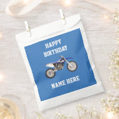 Blauwe Vuilfiets Verjaardagsfeestje Gift Favor Tas Bedankzakje (Geknipt)