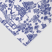Blauwe vuilstort van de Chinoiserie Tissuepapier (Detail)