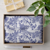 Blauwe vuilstort van de Chinoiserie Tissuepapier (Geschenk)
