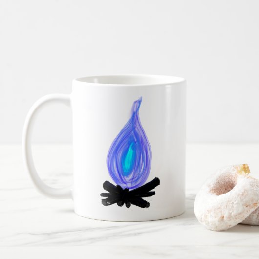 Blauwe Vuur Beker Koffiemok (Met donut)