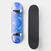 BLAUWE VUURBARE DRAGONS PERSOONLIJK SKATEBOARD (Voorkant)
