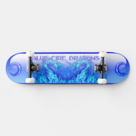 BLAUWE VUURBARE DRAGONS PERSOONLIJK SKATEBOARD