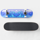 BLAUWE VUURBARE DRAGONS PERSOONLIJK SKATEBOARD (Horizontaal)