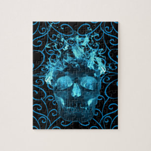 Blauwe vuurhaard legpuzzel