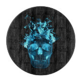 Blauwe Vuurschedel snijplank (Voorkant)