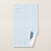 Blauwe Vuurtoren Blauwe Streep Nautisch Bad Handdoek (Handdoek)