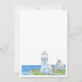 Blauwe Vuurtoren Uitnodiging (Voorkant)