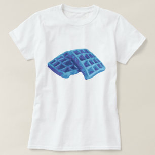 Blauwe wafel t-shirt