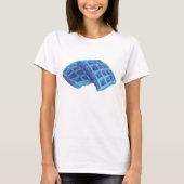 Blauwe wafel t-shirt (Voorkant)