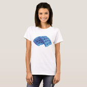 Blauwe wafel t-shirt (Voorkant volledig)