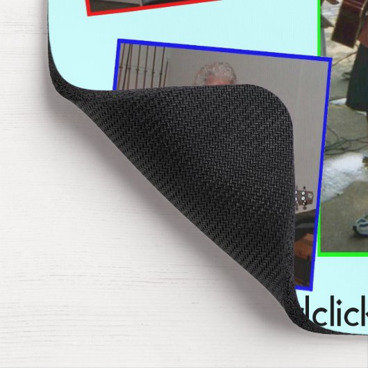 Blauwe WAIT EN ZIE Mousepad Muismat (Hoek)