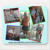 Blauwe WAIT EN ZIE Mousepad Muismat (Voorkant)