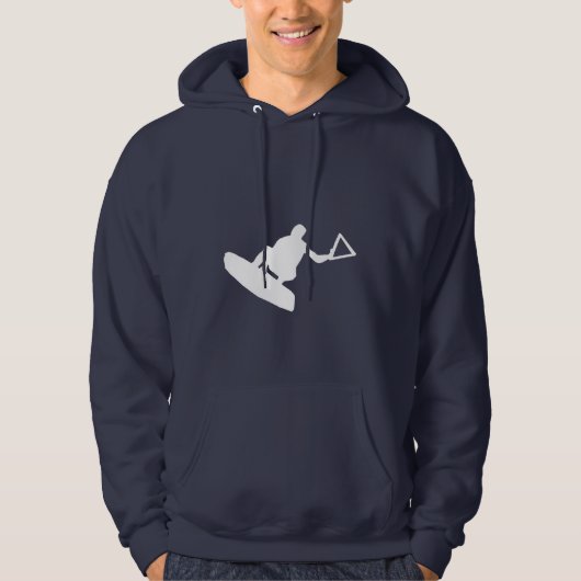 Blauwe wakeboarder hoodie (Voorkant)