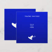 Blauwe wakeboarder kaart (Voorkant / Achterkant)