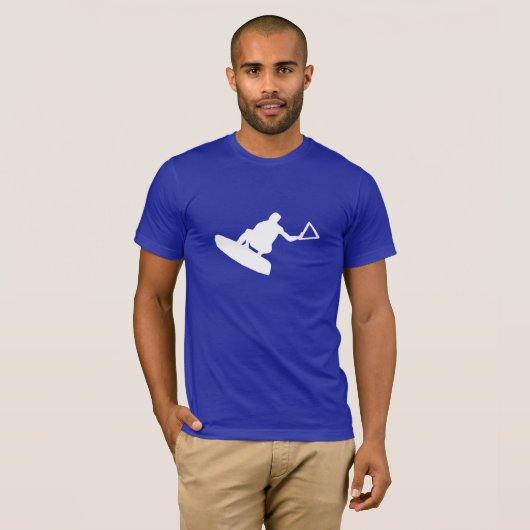 Blauwe wakeboarder t-shirt (Voorkant volledig)